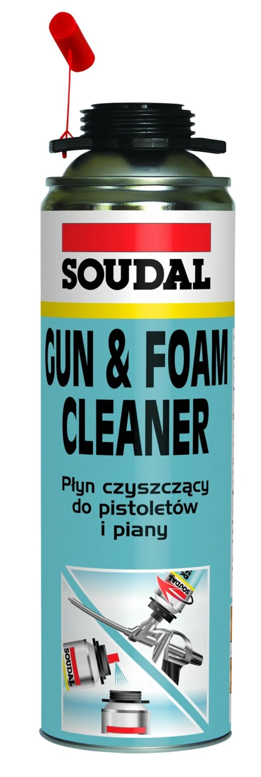 Płyn czyszczący do piany i pistoletuów click & clean SOUDAL 500ml