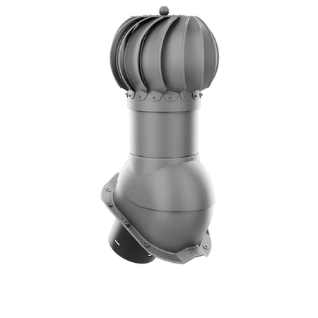 RLK-125-03-PJ Kominek obrotowy Rotoline do blachodachówki profil J fi 125mm kulisty grafit