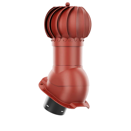 RLK-125-04-PC Kominek obrotowy Rotoline do blachodachówki profil C fi 125mm kulisty czerwony