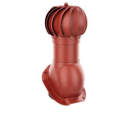 RLK-125-04-PC Kominek obrotowy Rotoline do blachodachówki profil C fi 125mm kulisty czerwony