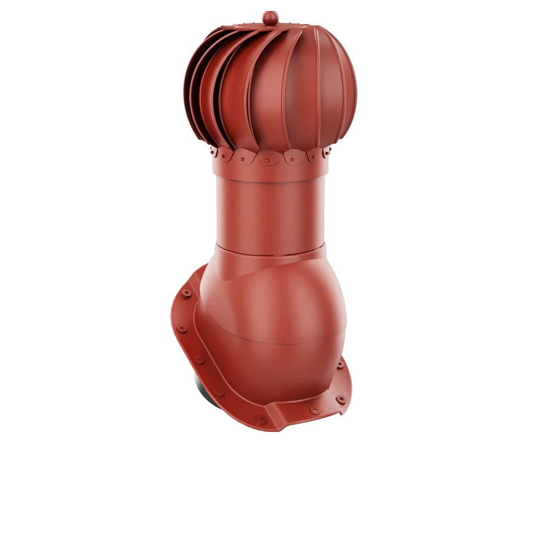 RLK-125-04-PC Kominek obrotowy Rotoline do blachodachówki profil C fi 125mm kulisty czerwony