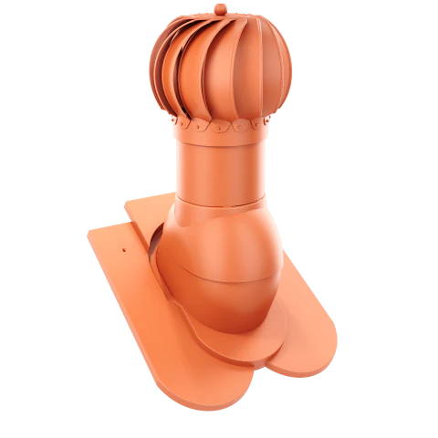 RLK-125-06-D11 Kominek obrotowy Rotoline do dachówki karpiówki krycie w koronkę fi 125mm kulisty ceglasty