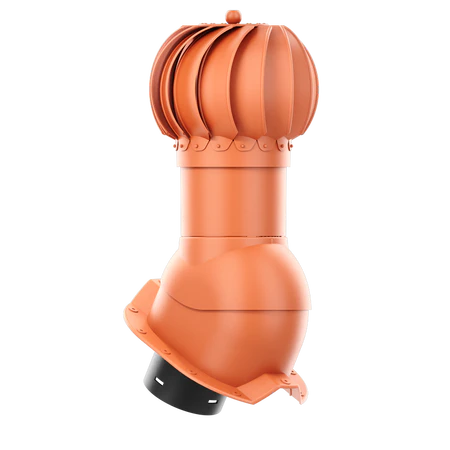 RLK-125-06-PJ Kominek obrotowy Rotoline do blachodachówki profil J fi 125mm kulisty ceglasty