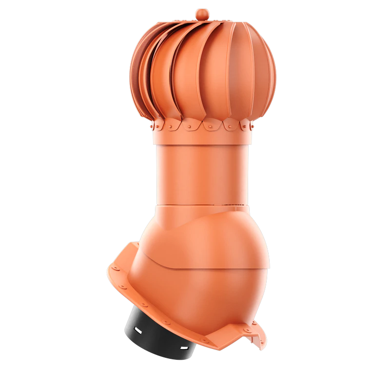 RLK-125-06-PJ Kominek obrotowy Rotoline do blachodachówki profil J fi 125mm kulisty ceglasty