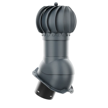 RLK-125-09-PJ Kominek obrotowy Rotoline do blachodachówki profil J fi 125mm kulisty antracytowy