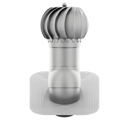 RLK-125-10-KPG Kominek obrotowy Rotoline pod gont/pape fi 125mm kulisty jasny szary