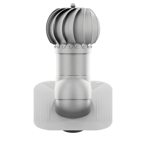 RLK-125-10-KPG Kominek obrotowy Rotoline pod gont/pape fi 125mm kulisty jasny szary