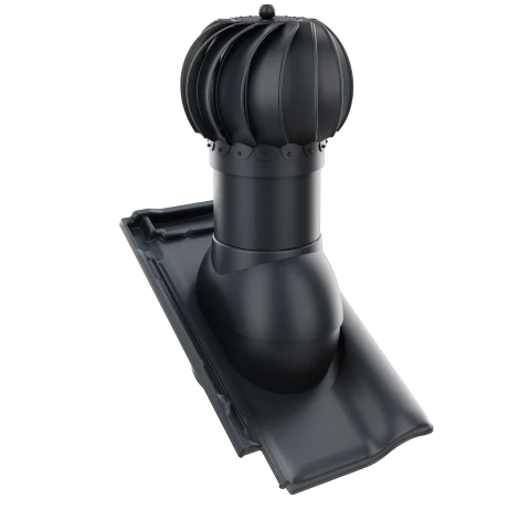 RLK-125-19-D03 Kominek obrotowy Rotoline do dachówki ceramicznej Piemont fi 125mm kulisty ANTRACYT/GRAFIT ANGOBA