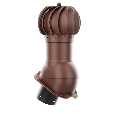 RLK-150-01-PT18 Kominek obrotowy Rotoline do blachy trapezowej profil T18 fi 150mm kulisty brąz
