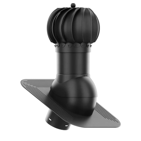 RLK-150-02-KPG Kominek obrotowy Rotoline pod gont/pape fi 150mm kulisty czarny