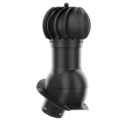 RLK-150-02-PA Kominek obrotowy Rotoline do blachodachówki profil A fi 150mm kulisty czarny