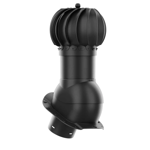 RLK-150-02-PA Kominek obrotowy Rotoline do blachodachówki profil A fi 150mm kulisty czarny