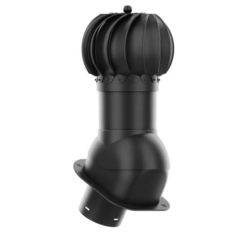 RLK-150-02-PH Kominek obrotowy Rotoline do blachodachówki profil H fi 150mm kulisty czarny