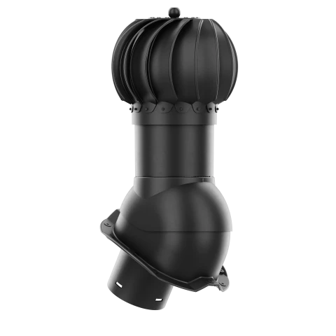 RLK-150-02-PT18 Kominek obrotowy Rotoline do blachy trapezowej profil T18 fi 150mm kulisty czarny
