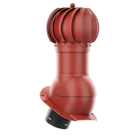 RLK-150-04-PA Kominek obrotowy Rotoline do blachodachówki profil A fi 150mm kulisty czerwony