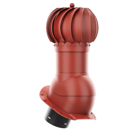 RLK-150-04-PA Kominek obrotowy Rotoline do blachodachówki profil A fi 150mm kulisty czerwony