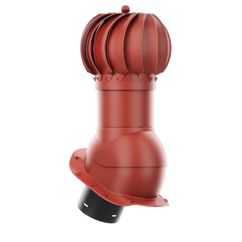 RLK-150-04-PB Kominek obrotowy Rotoline do blachodachówki profil B fi 150mm kulisty czerwony