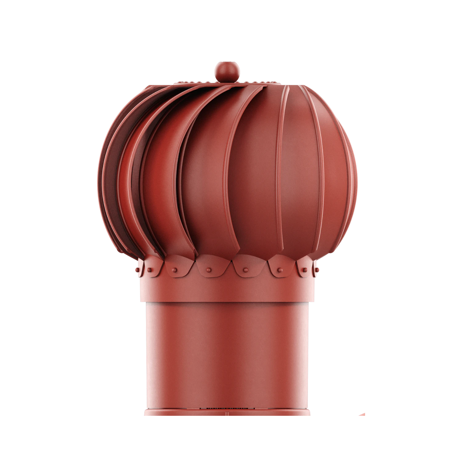 RLK-150-04-PE Kominek obrotowy Rotoline do blachodachówki profil E fi 150mm kulisty czerwony