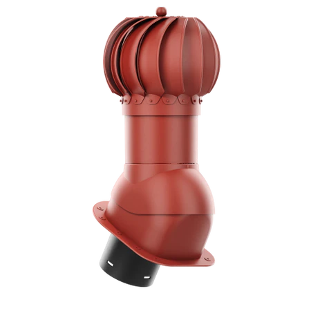RLK-150-04-PH Kominek obrotowy Rotoline do blachodachówki profil H fi 150mm kulisty czerwony