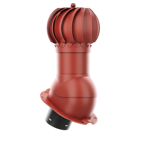 RLK-150-04-PM Kominek obrotowy Rotoline do blachodachówki profil M fi 150mm kulisty czerwony