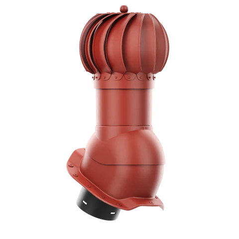RLK-150-04-PR Kominek obrotowy Rotoline do blachodachówki profil R fi 150mm kulisty czerwony