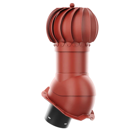 RLK-150-04-PT18 Kominek obrotowy Rotoline do blachy trapezowej profil T18 fi 150mm kulisty czerwony