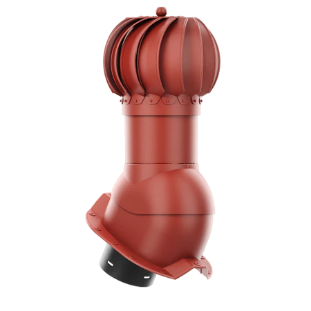 RLK-150-04-PT35 Kominek obrotowy Rotoline do blachy trapezowej profil T35 fi 150mm kulisty czerwony