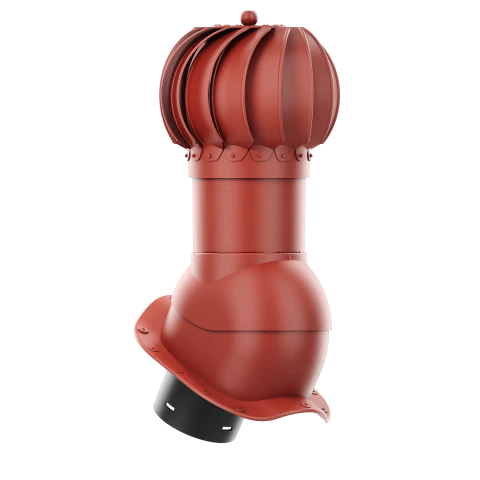 RLK-150-04-PW Kominek obrotowy Rotoline do blachodachówki profil W fi 150mm kulisty czerwony