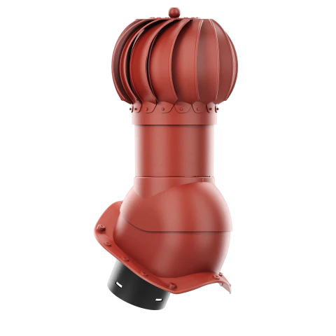 RLK-150-04-PX Kominek obrotowy Rotoline do blachodachówki profil X fi 150mm kulisty czerwony