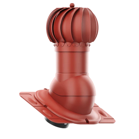 RLK-150-04-UNI Kominek obrotowy Rotoline uniwersalny fi 150mm kulisty czerwony
