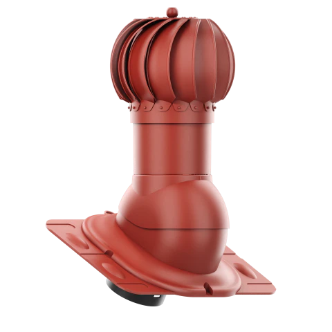 RLK-150-04-UNI Kominek obrotowy Rotoline uniwersalny fi 150mm kulisty czerwony