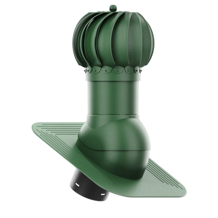 RLK-150-05-KPG Kominek obrotowy Rotoline pod gont/pape fi 150mm kulisty zielony