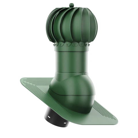 RLK-150-05-KPG Kominek obrotowy Rotoline pod gont/pape fi 150mm kulisty zielony