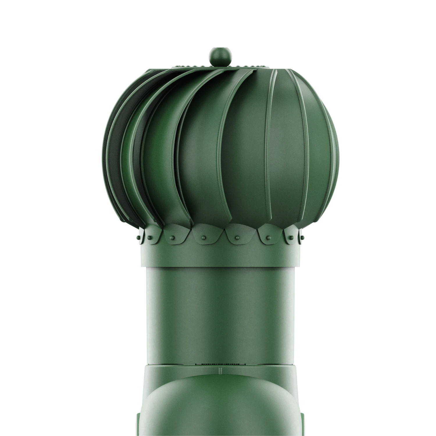 RLK-150-05-PE Kominek obrotowy Rotoline do blachodachówki profil E fi 150mm kulisty zielony