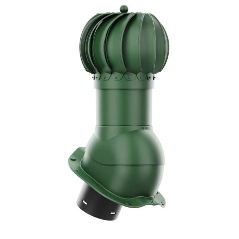 RLK-150-05-PF Kominek obrotowy Rotoline do blachodachówki profil F fi 150mm kulisty zielony