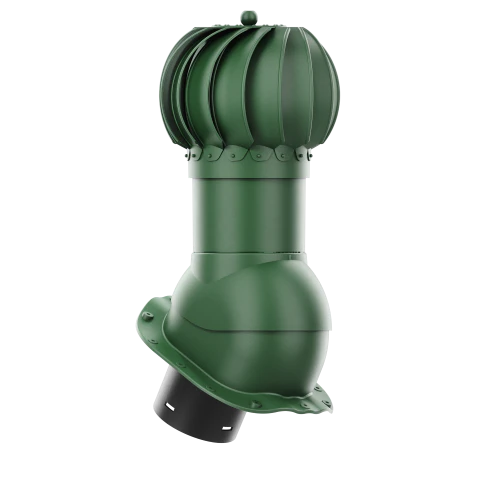 RLK-150-05-PG Kominek obrotowy Rotoline do blachodachówki profil G fi 150mm kulisty zielony