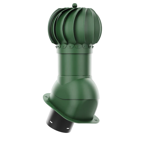 RLK-150-05-PH Kominek obrotowy Rotoline do blachodachówki profil H fi 150mm kulisty zielony