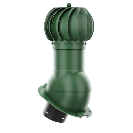 RLK-150-05-PM Kominek obrotowy Rotoline do blachodachówki profil M fi 150mm kulisty zielony