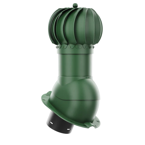 RLK-150-05-PM Kominek obrotowy Rotoline do blachodachówki profil M fi 150mm kulisty zielony