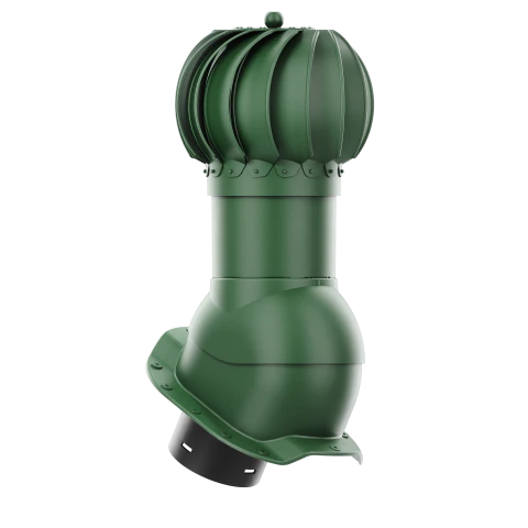 RLK-150-05-PR Kominek obrotowy Rotoline do blachodachówki profil R fi 150mm kulisty zielony