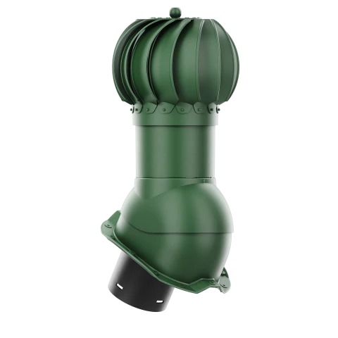 RLK-150-05-PT18 Kominek obrotowy Rotoline do blachy trapezowej profil T18 fi 150mm kulisty zielony