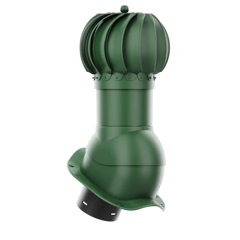 RLK-150-05-PW Kominek obrotowy Rotoline do blachodachówki profil W fi 150mm kulisty zielony
