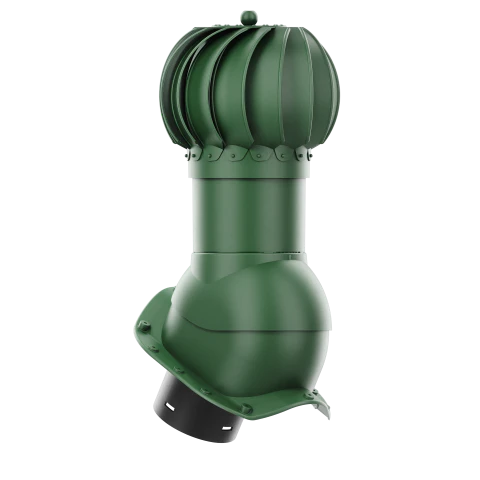 RLK-150-05-PX Kominek obrotowy Rotoline do blachodachówki profil X fi 150mm kulisty zielony