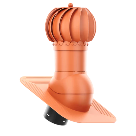 RLK-150-06-KPG Kominek obrotowy Rotoline pod gont/pape fi 150mm kulisty ceglasty
