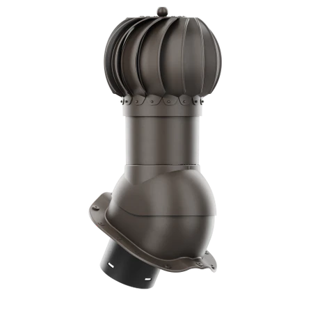 RLK-150-07-PF Kominek obrotowy Rotoline do blachodachówki profil F fi 150mm kulisty ciemny brąz