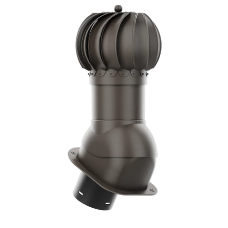 RLK-150-07-PH Kominek obrotowy Rotoline do blachodachówki profil H fi 150mm kulisty ciemny brąz