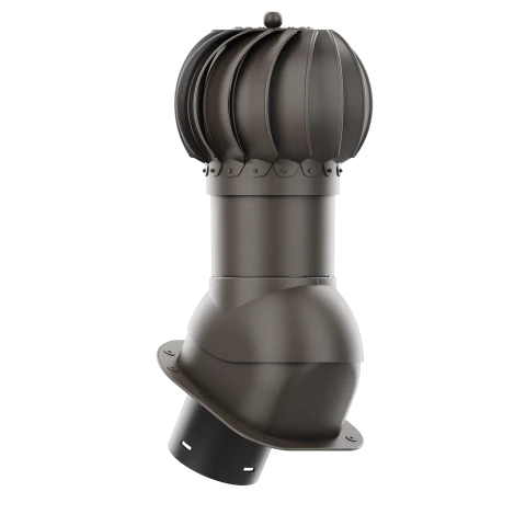 RLK-150-07-PH Kominek obrotowy Rotoline do blachodachówki profil H fi 150mm kulisty ciemny brąz