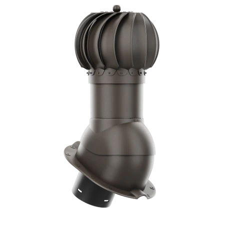 RLK-150-07-PM Kominek obrotowy Rotoline do blachodachówki profil M fi 150mm kulisty ciemny brąz