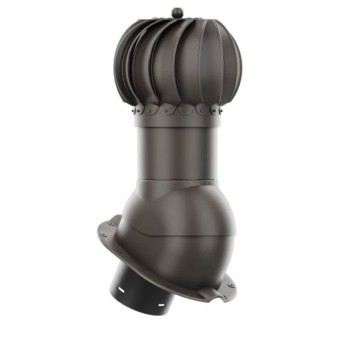 RLK-150-07-PM Kominek obrotowy Rotoline do blachodachówki profil M fi 150mm kulisty ciemny brąz