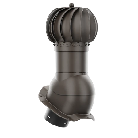 RLK-150-07-PR Kominek obrotowy Rotoline do blachodachówki profil R fi 150mm kulisty ciemny brąz